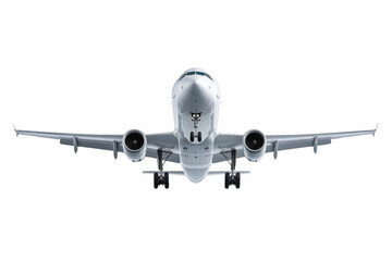 Passenger Airplane Flying in Sky with Landing Gear Deployed, International Travel Theme