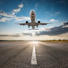 airplane taking off, AI generated