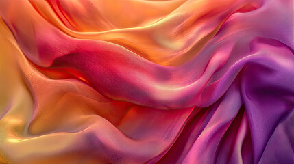 Colorful Flowing Fabric Texture with Soft Gradient Waves