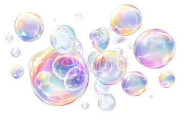 Floating Bubbles Create Iridescent Display, Soap Bubble Art and Dreamlike Atmosphere.
