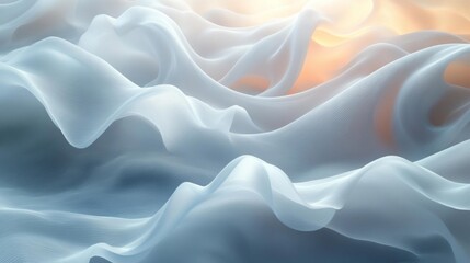 Obraz premium Elegant abstract curves with glowing soft light. Generative AI