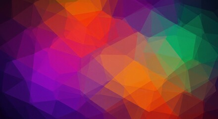 Obraz premium Abstract Geometric Spectrum: A vibrant mosaic of intersecting geometric shapes in a spectrum of colors, creating a sense of depth and dynamism.