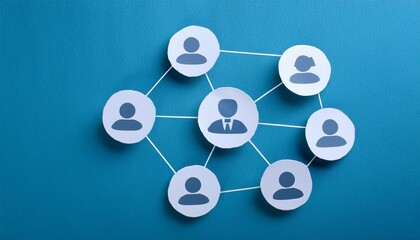 복지시설을 나타내는 건물들과 그 주변의 아이템들이 포함된 종이인형
