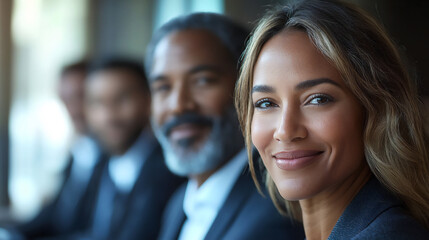 Obraz premium diverse group of professionals sharing insights at a conference table