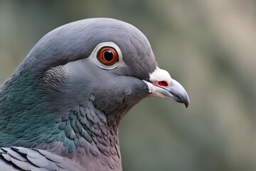Fototapeta premium Pigeon Face Close Up
