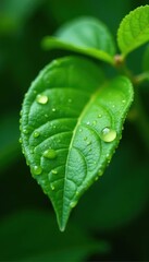 Close-up of lime and leaves; water droplets highlight texture , fresh, wet, natural