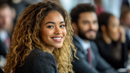 Obraz premium diverse professionals engaging in conversations at a networking event