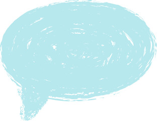Scribble Crayon Oval Speech Bubble