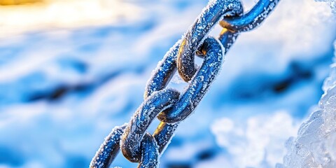 ice climbing concept in the frozen arctic mountain