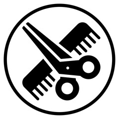 barber shop glyph icon