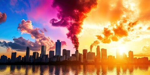 global warming and climate change environmentalism concept