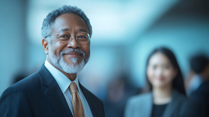  diverse professionals networking at a business event