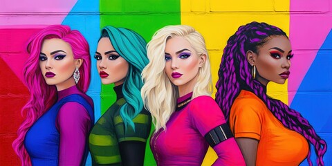 modern feminist and feminism concept