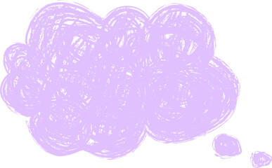 Scribble Crayon Cloud Speech Bubble