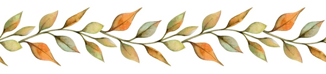 Beautiful autumn leaves create a decorative border with warm colors, enhancing the ambiance of any design project or setting