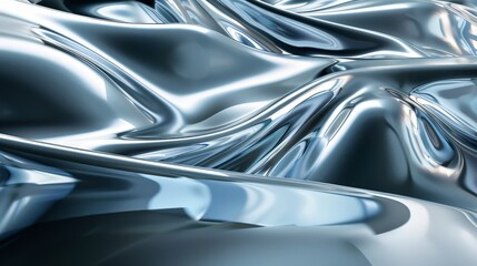Abstract Silver Liquid Metal Background