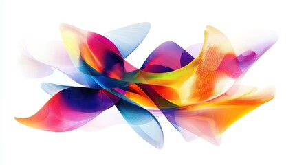 Obraz premium Vibrant Abstract Waves of Colorful Light in Artistic Motion Flow