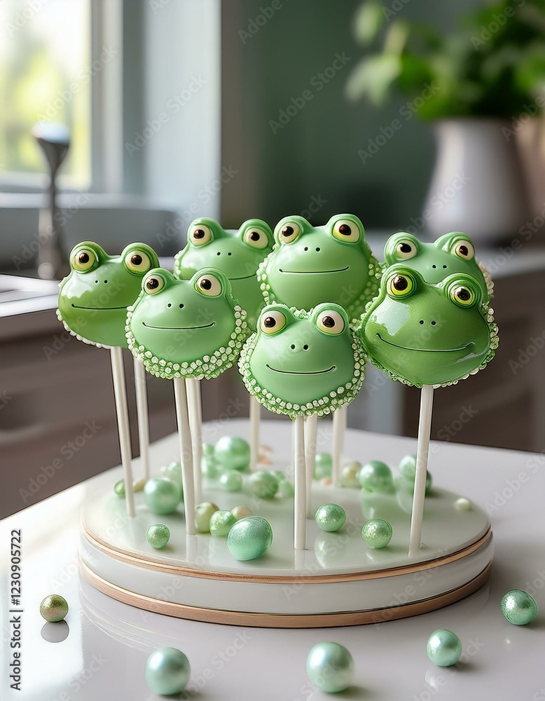 Poster Cakepops in Form eines Frosches