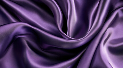Obraz premium close up of flowing fabric in rich purple tones, showcasing its smooth texture and elegant drape. luxurious appearance evokes sense of sophistication and style