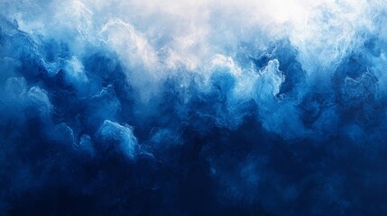 Obraz premium Atmospheric Abstract Painting with Blue Hues. Generative AI