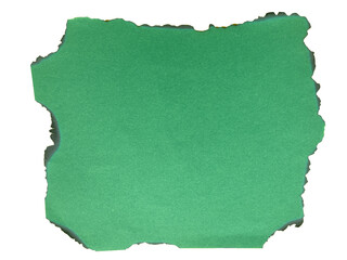 Piece of green torn edge ripped  background