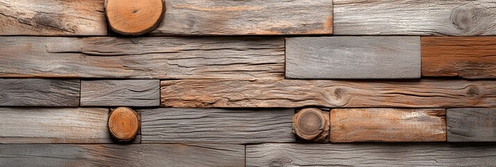 Textured Wooden Planks Background with Vintage Rustic Grain in Neutral Brown Tones Perfect for Rustic Country or Farmhouse Decor Designs