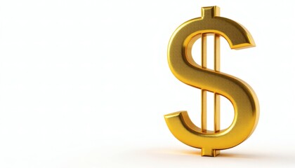 Obraz premium Golden Dollar Sign 3d Render Wealth Finance Symbol