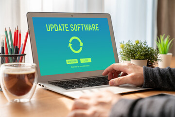 Software update on computer for modish version of device software upgrade