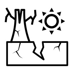 earthquake Line Icon