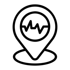 earthquake Line Icon
