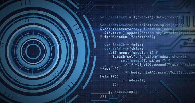 Image of digital data processing over scope scanning