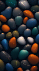 Smooth Colorful Stones Abstract Background Texture Image