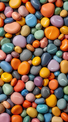 Colorful Candy Pebbles Easter Egg Sweets, Polka Dot Treats