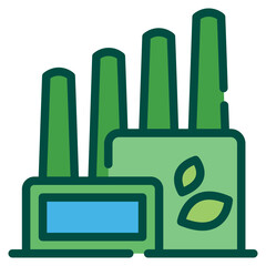 Obraz premium Eco Factory Icon