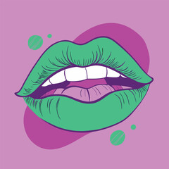 vector illustration of lips