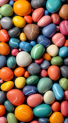 Colorful Candy Pebbles Easter Egg Sweets, Polka Dot Treats