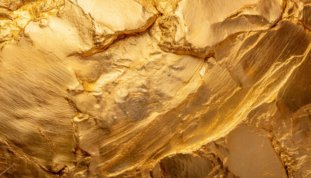 texture dor&eacute;e en feuille d'or jaune brillant, d&eacute;coration d&rsquo;arri&egrave;re-plan luxueux