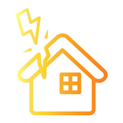 thunder Line Gradient Icon