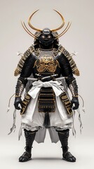 Fototapeta premium Samurai crab warrior, ornate armor, dramatic pose, 3D illustration