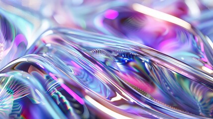 Iridescent Fluid Abstract Background