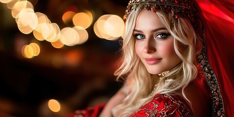 Fototapeta premium pretty blonde woman sultan 