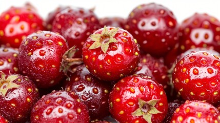 Fresh juicy strawberries close-up. Food photography