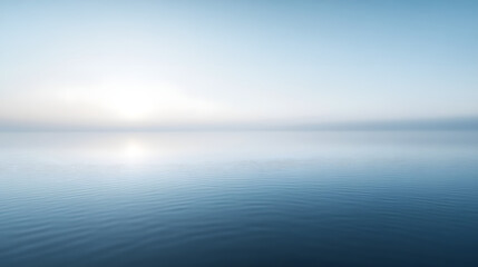 A Thin Veil of Fog Drifting Across a Still Lake at Dawn