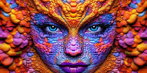 abstract artistic woman's face