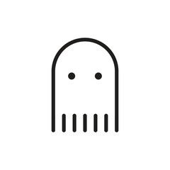 Logo ghost line stroke minimalist with blank background