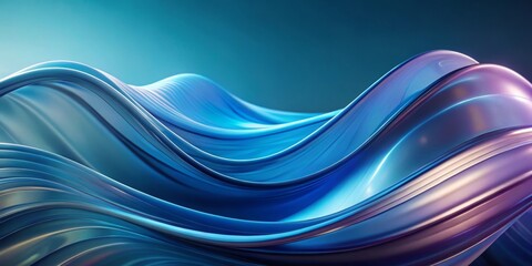 Abstract Blue Wave Background