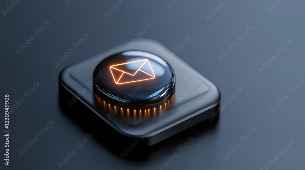 Aufkleber A secure email icon with glowing shield graphics, representing encrypted communication