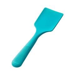 Contemporary Silicone Baking Scraper with Blue Handle Isolated on Transparent Background