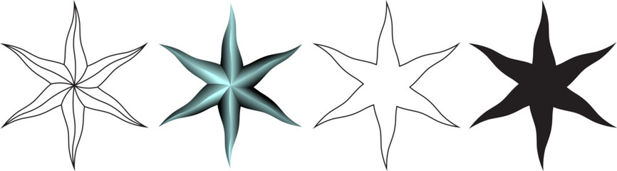 Estoile star icon set