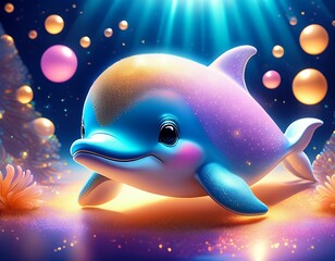 Niedlicher kleiner Delfin